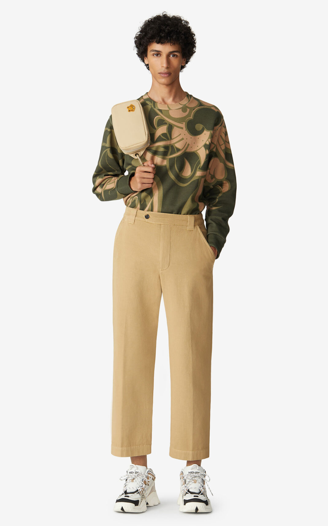 Pantalones Kenzo Cropped Hombre Beige - SKU.4508267